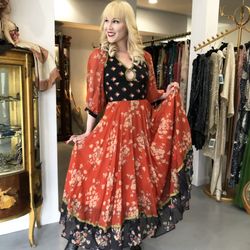 Timeless Vixen - Owner Lauren Lepire showcasing one of our favorites: a rare 1970's Thea Porter