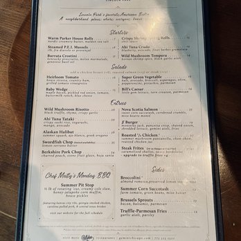 Gemini - Menu - New American Near Me - Chicago, Illinois
