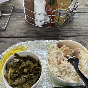 Captain Stan's Smokehouse - The Holy Trinity with collards. - Smokehouse Near Me - Woodbine, Georgia