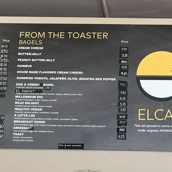 El Café - Bagels Menu - Cafes Near Me - San Francisco, California El Café - Bagels Menu - Cafes Near Me - San Francisco, California