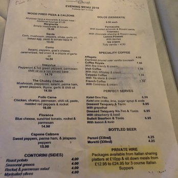 Chubby Cherub - Menu with a lot of food That I can't eat. - Pizza Near Me - Belfast, BFS