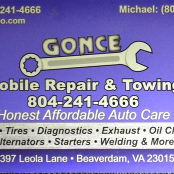 Gonce Mobile Repair and Towing - Auto Repair Near Me Gonce Mobile Repair and Towing - Auto Repair Near Me
