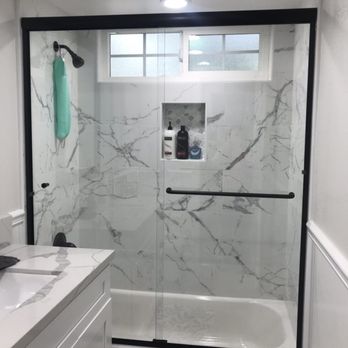 Direct Shower Door - Shower door with towel bar - Glass & Mirrors Near Me - Upland, California Direct Shower Door - Shower door with towel bar - Glass & Mirrors Near Me - Upland, California