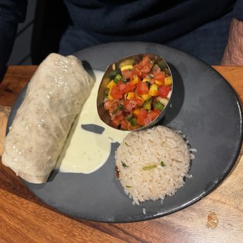 Queso's Plainfield - Deluxe Burrito w/ cilantro lime rice and mango salsa - Bars Near Me - Plainfield, Indiana Queso's Plainfield - Deluxe Burrito w/ cilantro lime rice and mango salsa - Bars Near Me - Plainfield, Indiana