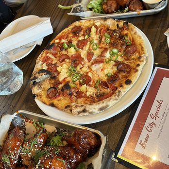 Brew City Grill - Spicy Pineapple Pizza - Burgers Near Me - Campbell, California