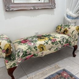 Reupholstered bench.