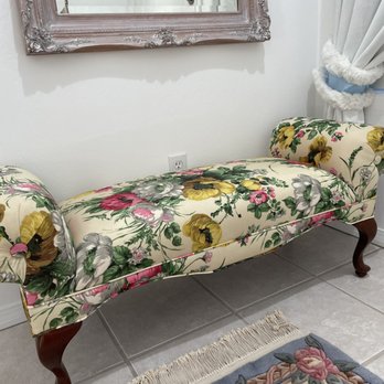 Webster's Interiors - Reupholstered bench. - Furniture Reupholstery Near Me - Bakersfield, California