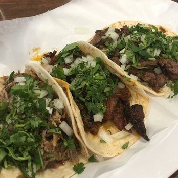 Tacabron - (L to R) tacabron (birria/goat), (al) Pastor, Asada. All on flour tortillas. - Mexican Near Me - Forest Park, Illinois Tacabron - (L to R) tacabron (birria/goat), (al) Pastor, Asada. All on flour tortillas. - Mexican Near Me - Forest Park, Illinois