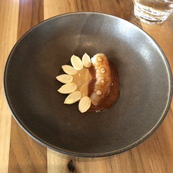 Smyth - Gulf shrimp with green almonds in malted cream - New American Near Me - Chicago, Illinois