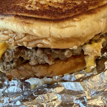 Five Guys - Grilled Cheese Sandwich with and added hamburger patty - Burgers Near Me - O'fallon, Missouri Five Guys - Grilled Cheese Sandwich with and added hamburger patty - Burgers Near Me - O'fallon, Missouri