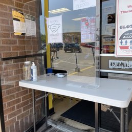 Order counter is outside.