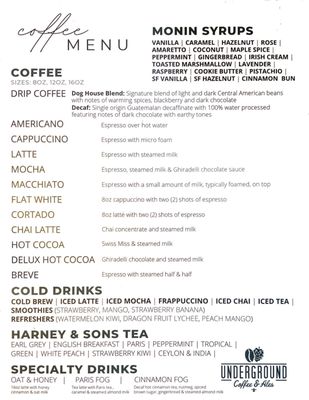 Menu photo 2 Underground coffee and ales Ellenville, NY