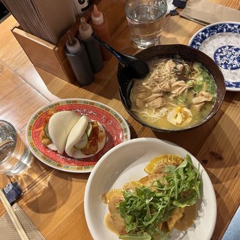 Mecha Noodle Bar - KFC Bao, Mushroom Dumplings, and Paitan Chicken Ramen - Ramen Near Me - Brookline, Massachusetts