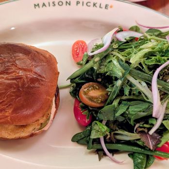 Maison Pickle - Crab Cake Sandwich ($24) - Cocktail Bars Near Me - New York, New York