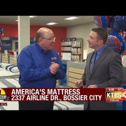 Mattress Center USA - If you know this character, stop by and say "Hi" to Sammy Mondello. That's Brian Fowler from KTBS on the right.