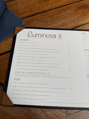 Menu photo 4 Luminosa Asheville, NC