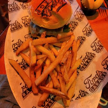 Ford's Garage Plano - Burger with fries - Burgers Near Me - Plano, Texas Ford's Garage Plano - Burger with fries - Burgers Near Me - Plano, Texas
