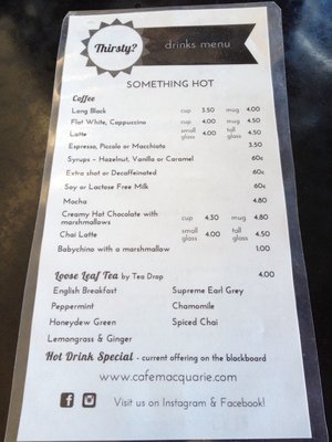 Menu photo 1 Cafe Macquarie Belmont, NSW