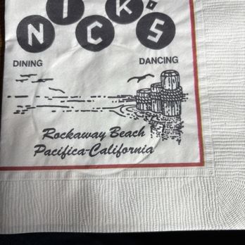 Nick's Seafood Restaurant - Napkin - Seafood Near Me - Pacifica, California