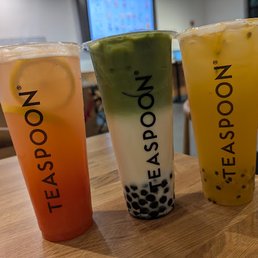 guava sunset, matcha royale, ladybug