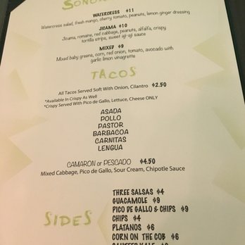 Sonora - Menu - Bars Near Me - Brooklyn, New York Sonora - Menu - Bars Near Me - Brooklyn, New York