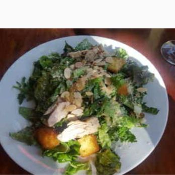 Paesanos - Grilled Chicken, mixed lettuce, sweet corn, tomatoes, avacados, goat cheese, almonds, dates, cornbread croutons....tarragon dressing! - Italian Near Me - Davis, California