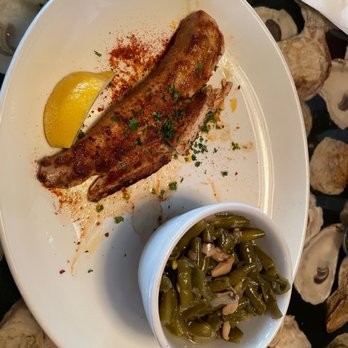 The Half Shell - Fish of the day and green beans - Seafood Near Me - Saint Simons Island, Georgia The Half Shell - Fish of the day and green beans - Seafood Near Me - Saint Simons Island, Georgia
