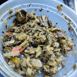 CaribeExpress - Side order of Callaloo. It had a lot of stems.