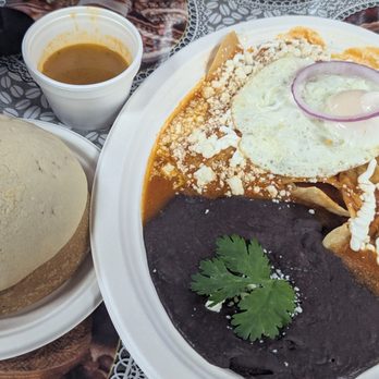 La Concheria Cafe - Mon-Thur special: Chilaquiles huevos plate + coffee + concha for $12 - Coffee & Tea Near Me - McAllen, Texas