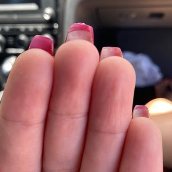 Rainbow Nails - Rough edge on the worst manicure I've ever received - Nail Salons Near Me - Honolulu, Hawaii