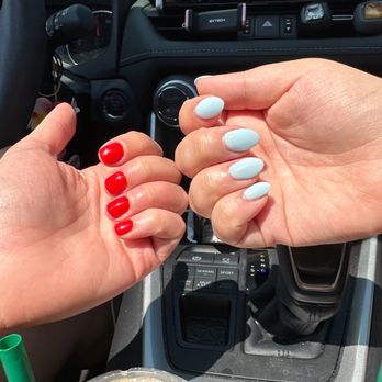LiLy Nails & Spa - Red gel & blue dip - Nail Salons Near Me - Springfield, Virginia LiLy Nails & Spa - Red gel & blue dip - Nail Salons Near Me - Springfield, Virginia
