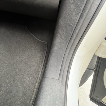 Carson Car Wash - Dirt that they didn't bother cleaning or vacuuming - Car Wash Near Me - Carson, California