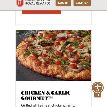 Round Table Pizza - What's in their Chicken & Garlic Gourmet Pizza - Pizza Near Me - La Mesa, California Round Table Pizza - What's in their Chicken & Garlic Gourmet Pizza - Pizza Near Me - La Mesa, California
