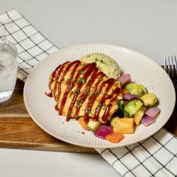 Healthy and Fresh Meal Prep - BBQ CHICKEN with POTATO LEEKS MASHED