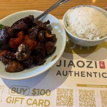 JA Jiaozi - Small bowl of beef with mushrooms. $21 plus tax and tip. - Dim Sum Near Me - Irvine, California JA Jiaozi - Small bowl of beef with mushrooms. $21 plus tax and tip. - Dim Sum Near Me - Irvine, California