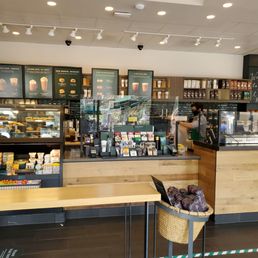 the inside of a starbucks coffee shop the inside of a starbucks coffee shop