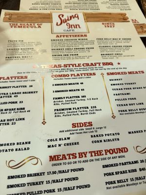 Menu photo 8 Swing Inn Cafe & BBQ Temecula, CA Menu photo 8 Swing Inn Cafe & BBQ Temecula, CA