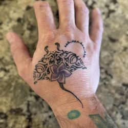 Lady Luck Tattoo & Body Piercing - Polynesian tribal manta ray by Joel