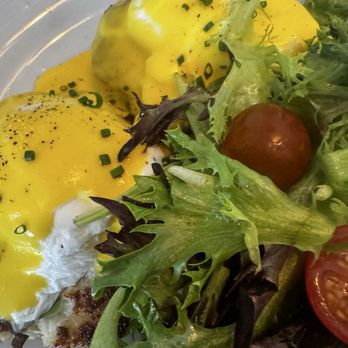 FARM - Crab cake eggs Benedict - French Near Me - Palm Springs, California FARM - Crab cake eggs Benedict - French Near Me - Palm Springs, California