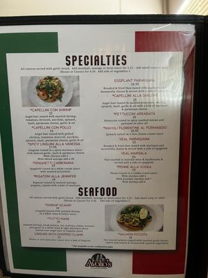 Menu photo 3 Avolio's Italian Restaurant Covina, CA