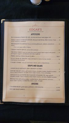 Menu photo 2 Edgars Steakhouse Laurel, MS