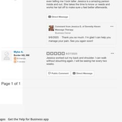 Serenity Haven Massage Therapy - 2 5 star reviews that were deleted that should still be on the profile