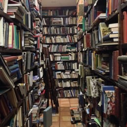 The store is ready to explode with books! Every available space is packed with books!