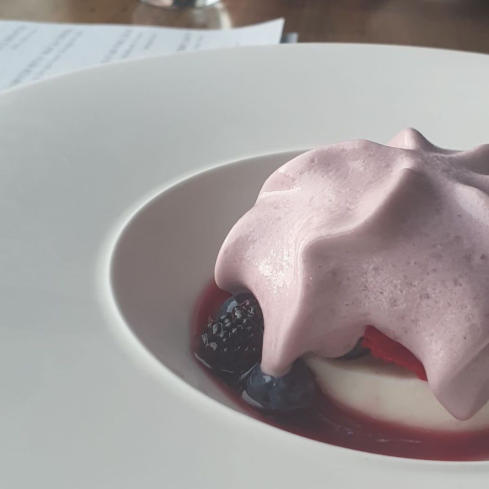 iconiq - Yogurt Blancmange in Red wine sauce - French Near Me - Seattle, Washington iconiq - Yogurt Blancmange in Red wine sauce - French Near Me - Seattle, Washington