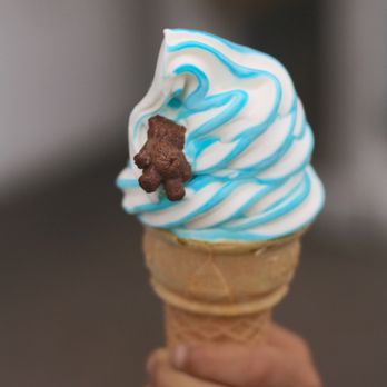Mrs Curl Ice Cream - Vanilla cone with blue goo - Ice Cream & Frozen Yogurt Near Me - Greenwood, Indiana Mrs Curl Ice Cream - Vanilla cone with blue goo - Ice Cream & Frozen Yogurt Near Me - Greenwood, Indiana