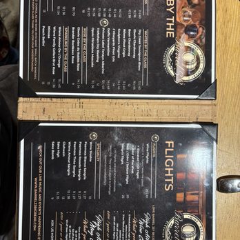 Barrel 33 - Menu October 2025 - Wine Tasting Room Near Me - Big Bear Lake, California