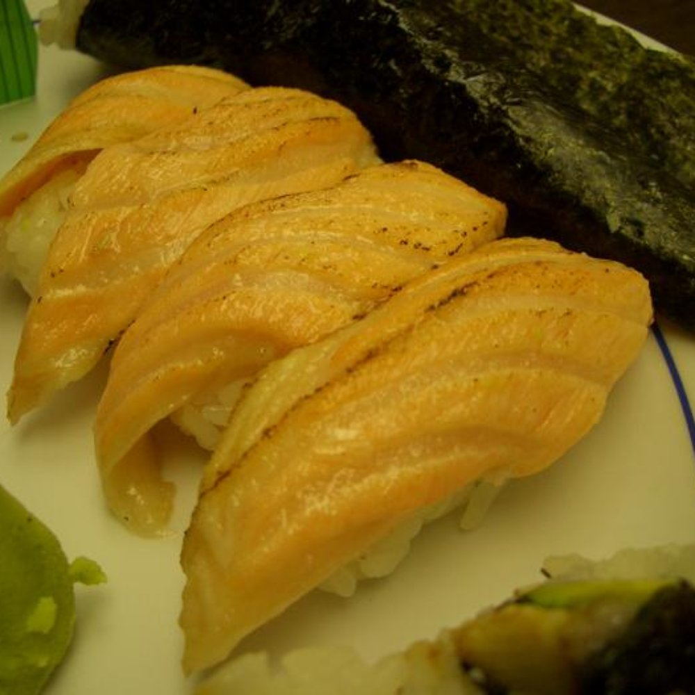 Maluken & Sushi Express - Just lightly torched on top, the salmon melt will just melt in your mouth! - Sushi Bars Near Me - Brookline, Massachusetts Maluken & Sushi Express - Just lightly torched on top, the salmon melt will just melt in your mouth! - Sushi Bars Near Me - Brookline, Massachusetts