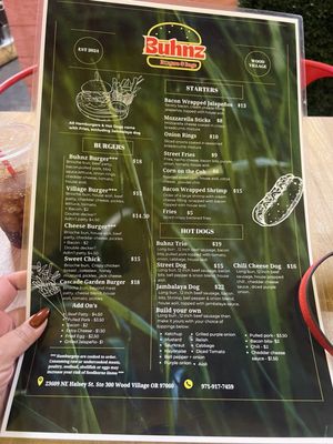 Menu photo 1 Buhnz Wood Village, OR Menu photo 1 Buhnz Wood Village, OR
