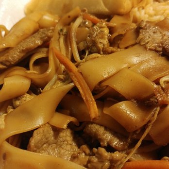 Sally's Kitchen - Beef chow fun. Hoisin-y and beefy - Chinese Near Me - Fort Collins, Colorado