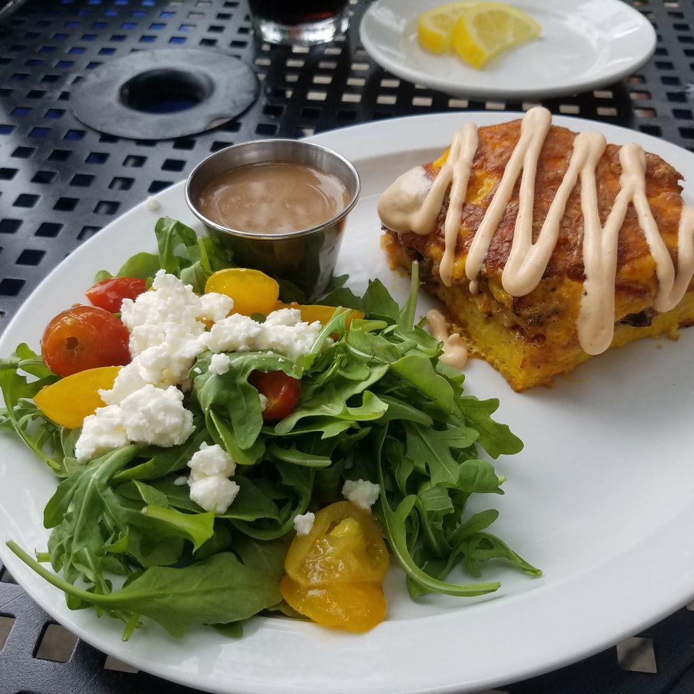 Otto's - Breakfast casserole with side salad. Dressing is strong, and the aioli on the casserole is too heavy. Good consistency, a lot of food - Breakfast & Brunch Near Me - Covington, Kentucky Otto's - Breakfast casserole with side salad. Dressing is strong, and the aioli on the casserole is too heavy. Good consistency, a lot of food - Breakfast & Brunch Near Me - Covington, Kentucky